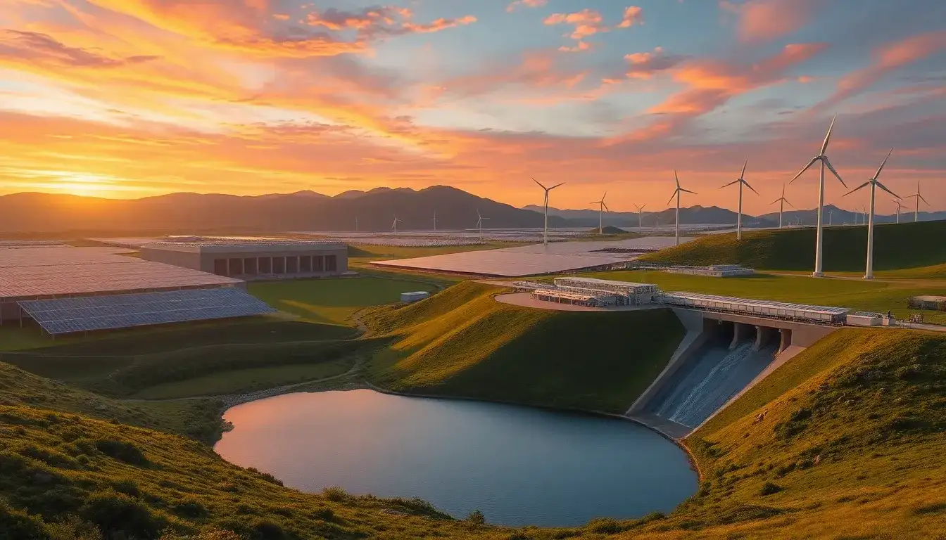 Can pumped hydro storage be integrated with renewable energy sources like wind and solar