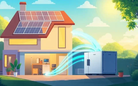 How do residential energy storage systems integrate with solar panels