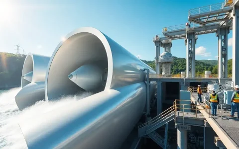 What are the long-term benefits of using polymeric coatings in hydroelectric facilities