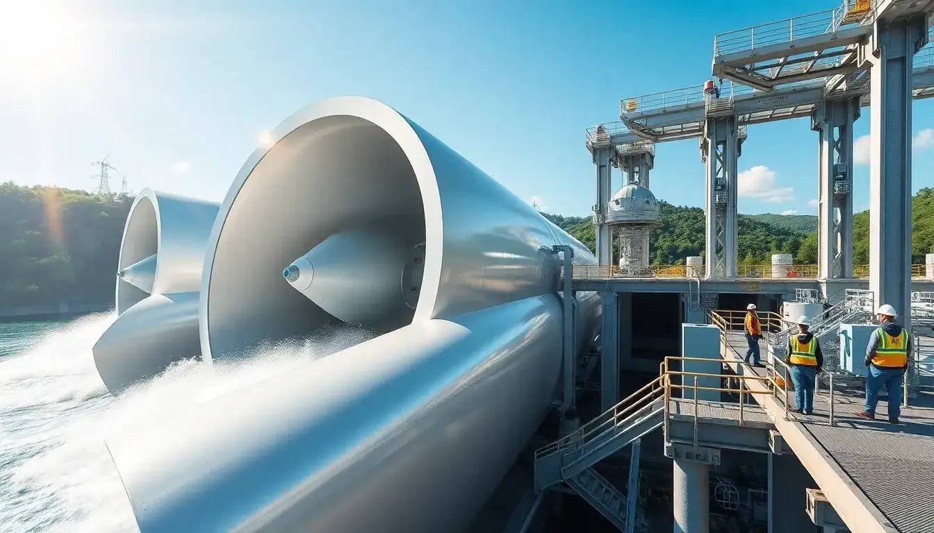 What are the long-term benefits of using polymeric coatings in hydroelectric facilities