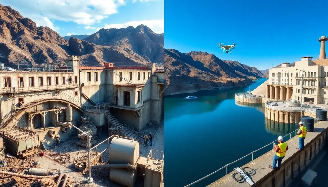 How does the maintenance process differ between older and newer pumped hydro storage facilities