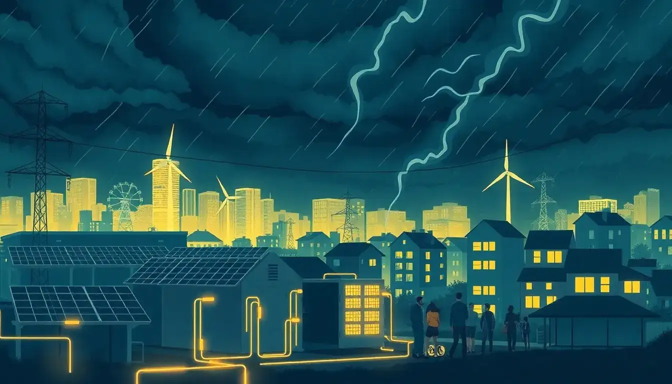 How does energy storage reduce the risk of power outages