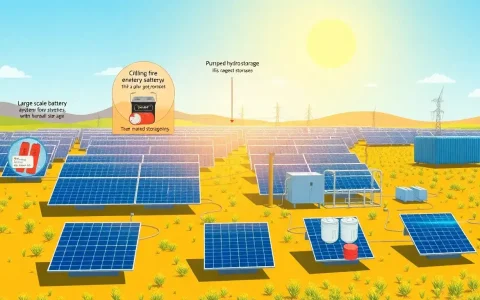 What are the main types of energy storage used in solar power systems