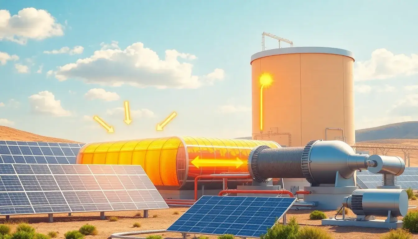 What are the benefits of using thermal energy storage in solar power systems