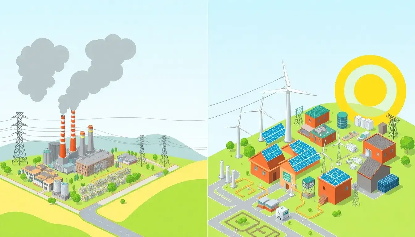 How do microgrids compare to traditional grid systems in terms of efficiency