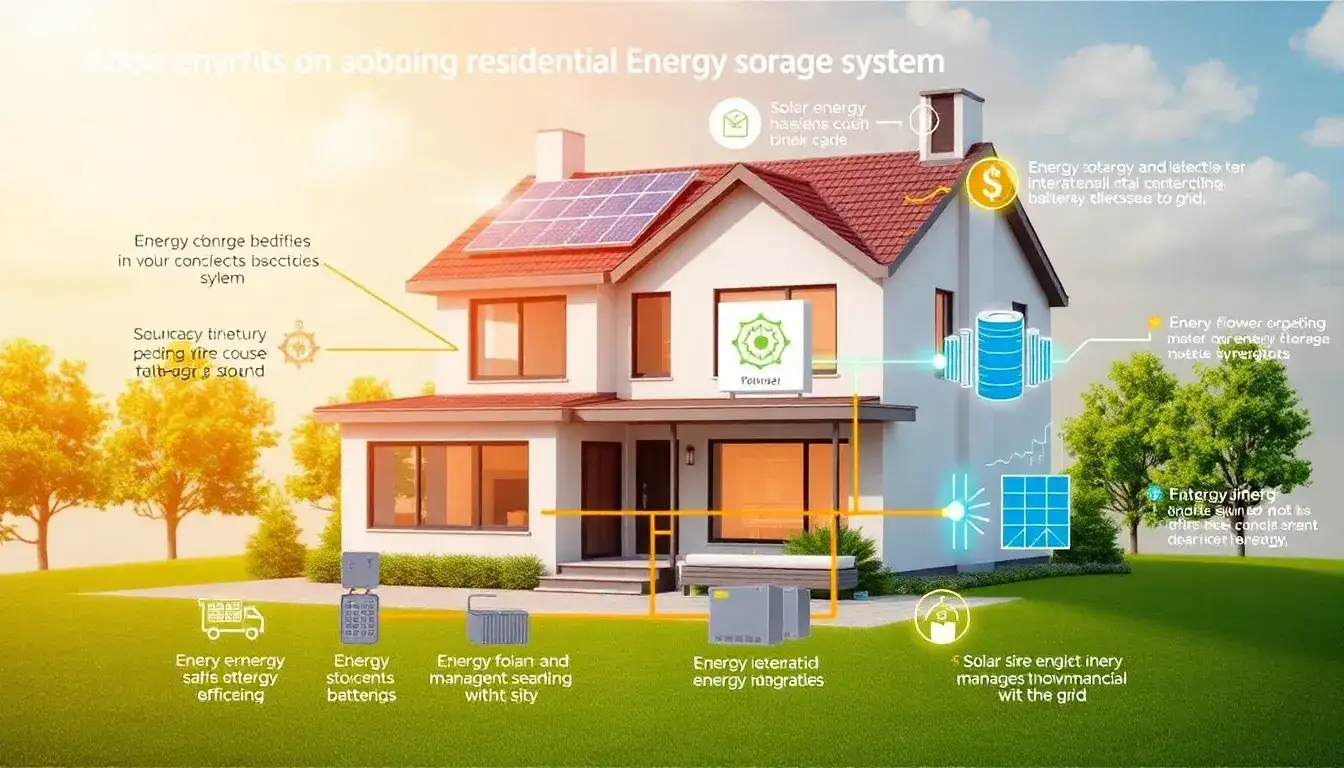 What are the benefits of using a hybrid inverter in a residential energy storage system