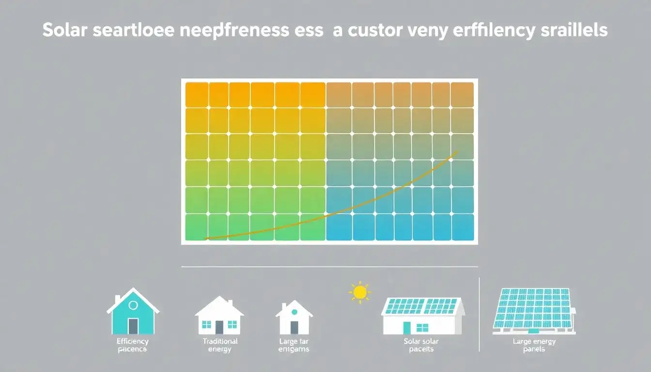 How does the efficiency of solar panels influence the cost-effectiveness of solar energy systems