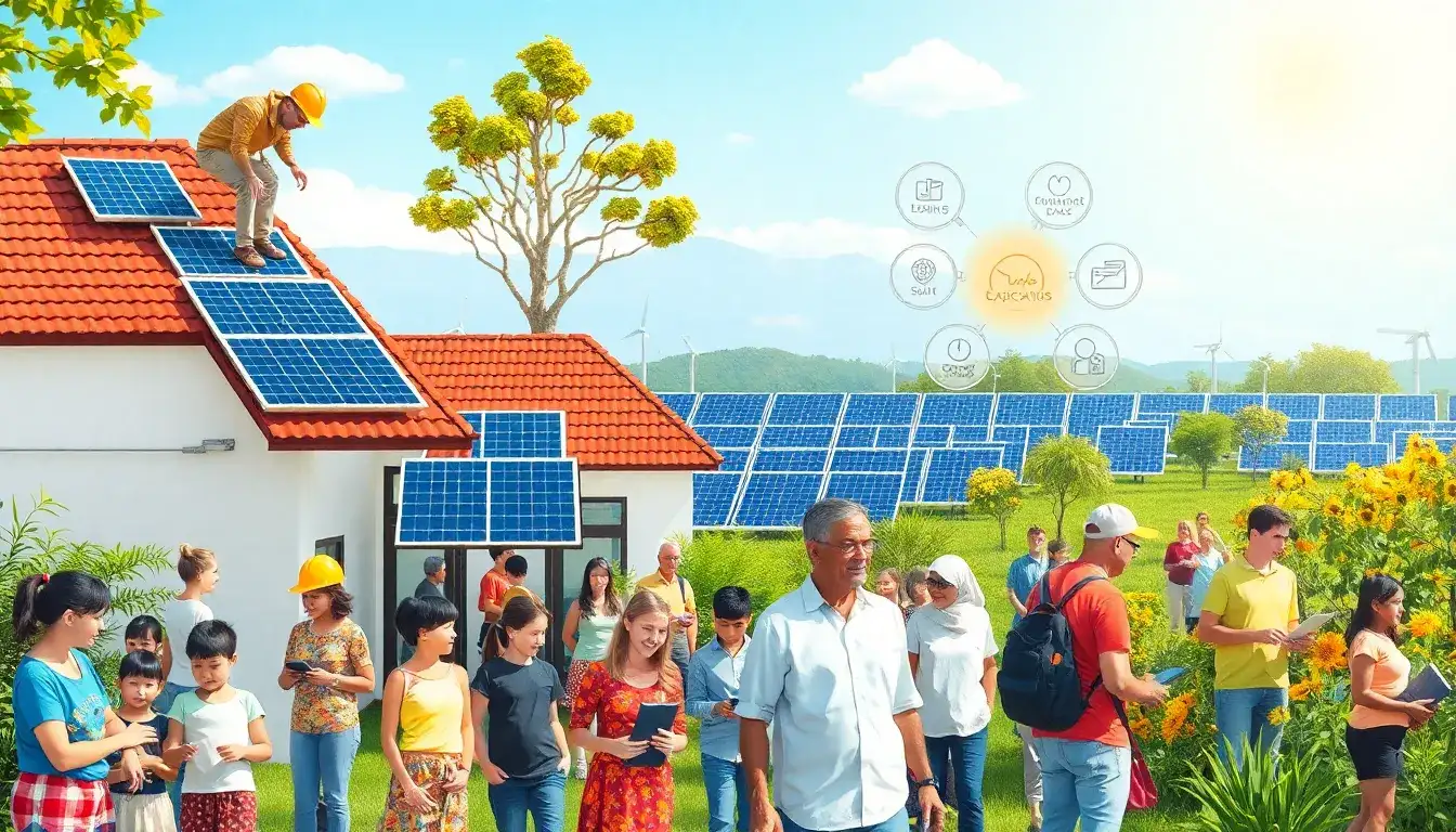 How can public perception of solar energy be improved to facilitate wider adoption