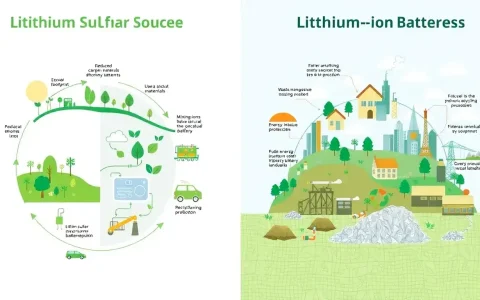 How does the environmental impact of lithium-sulfur batteries compare to lithium-ion batteries