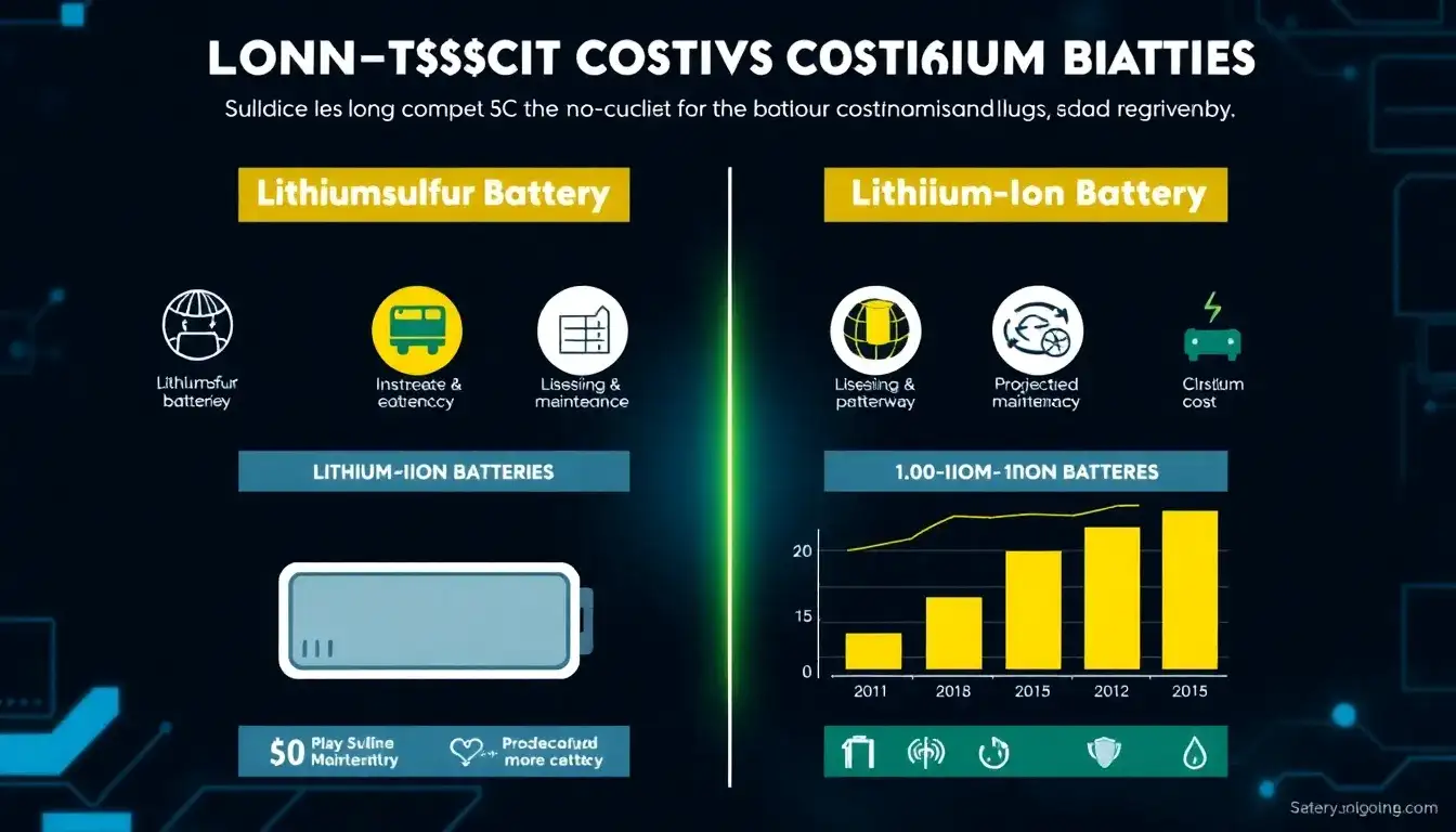 How does the cost of lithium-sulfur batteries compare to lithium-ion batteries in the long run