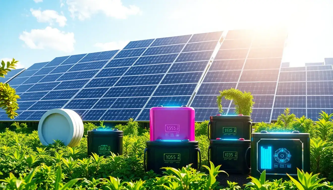 What types of smart batteries are most efficient for solar power systems