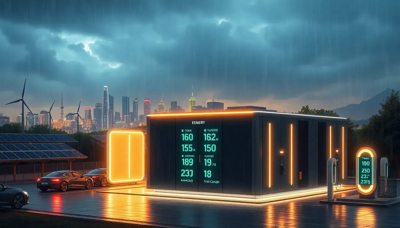 How do smart batteries handle energy storage during nighttime or cloudy weather