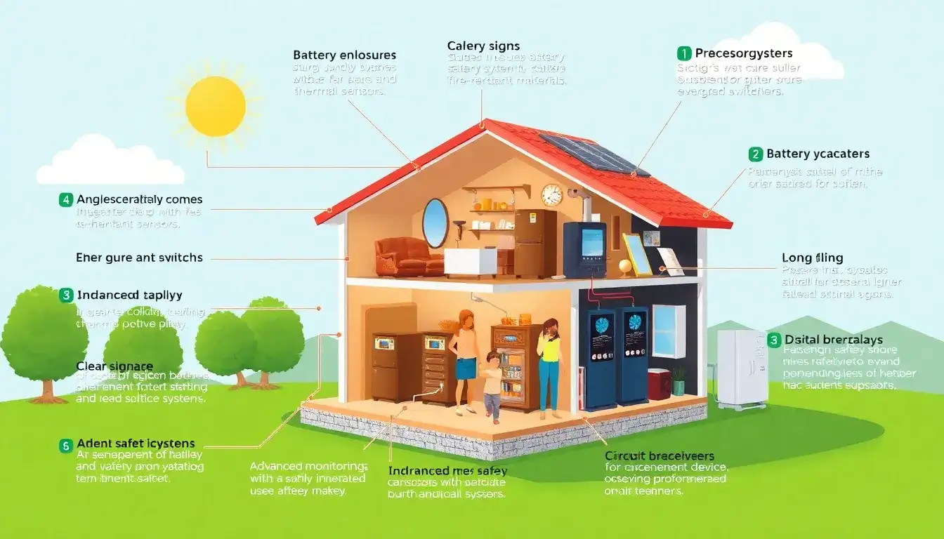 What safety features should I look for in a residential energy storage system