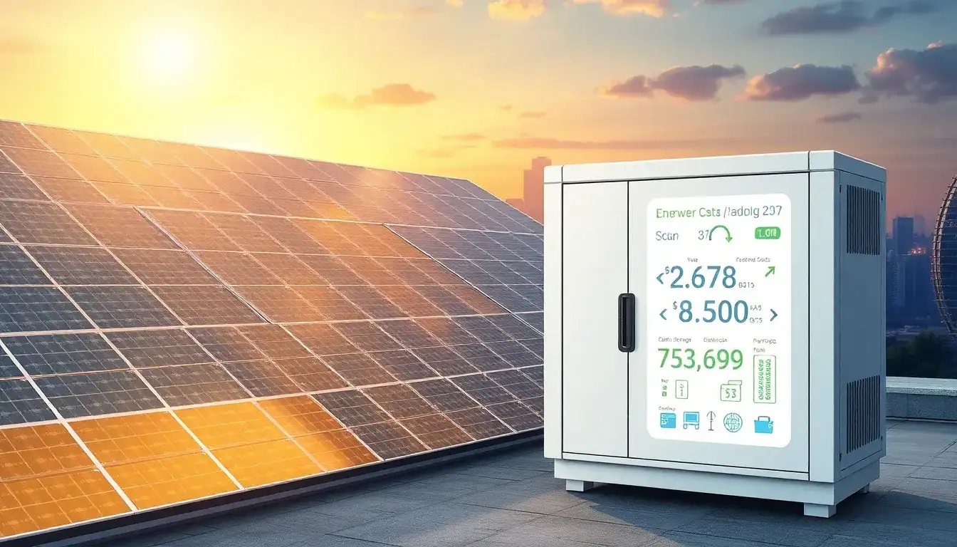 How do energy storage costs impact the overall cost of solar power systems