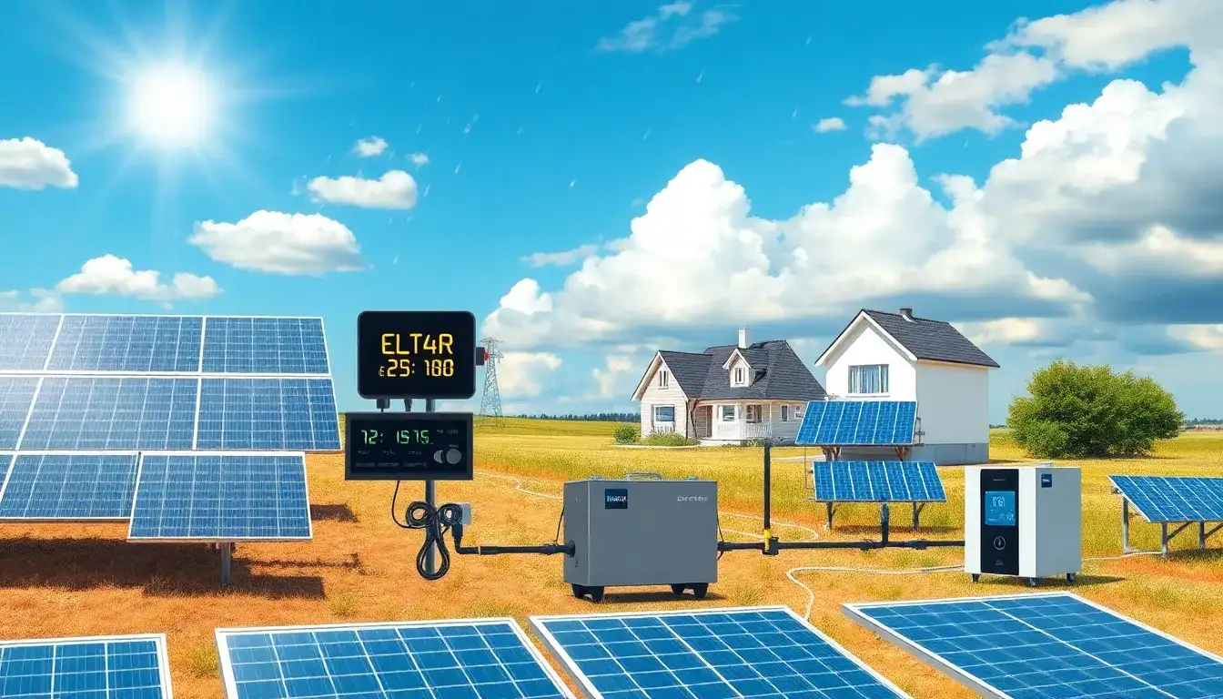 How does weather impact the efficiency of solar power systems with storage