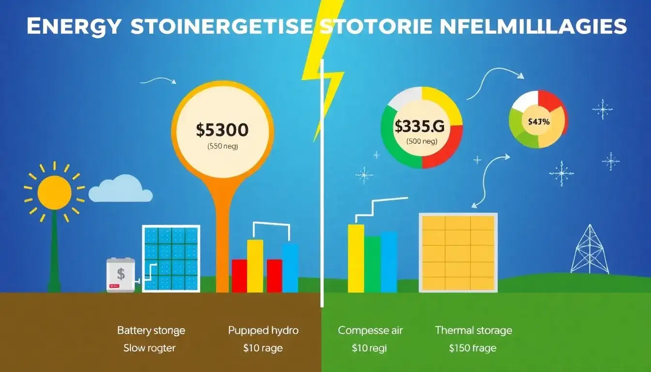 How does the cost of energy storage compare to other forms of energy storage