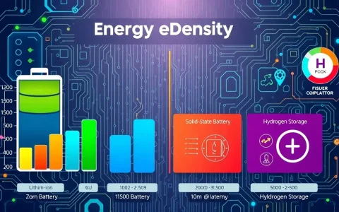 How do the energy densities of different storage options compare