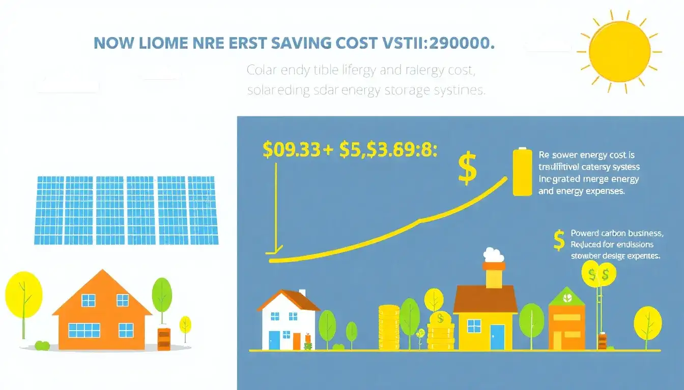 What are the cost savings associated with integrating solar and energy storage systems