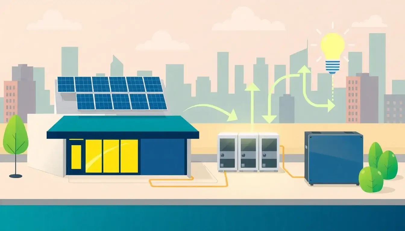 What role does energy storage play in reducing peak energy costs for businesses