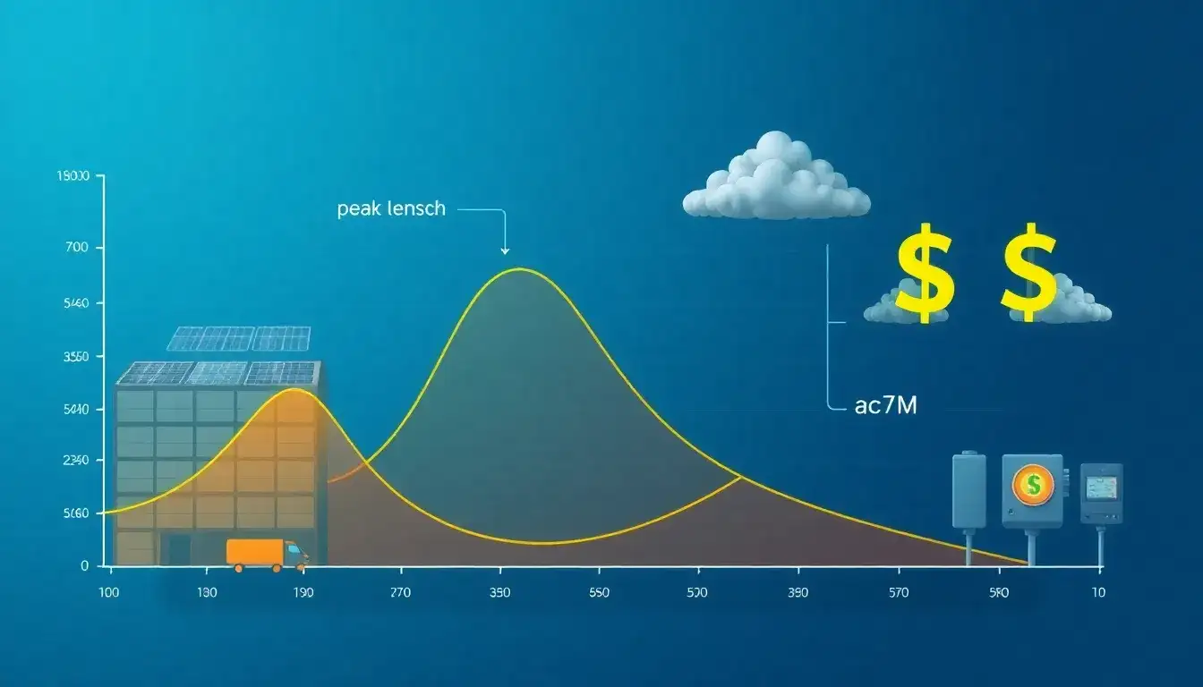 How does peak shaving specifically reduce energy costs for businesses