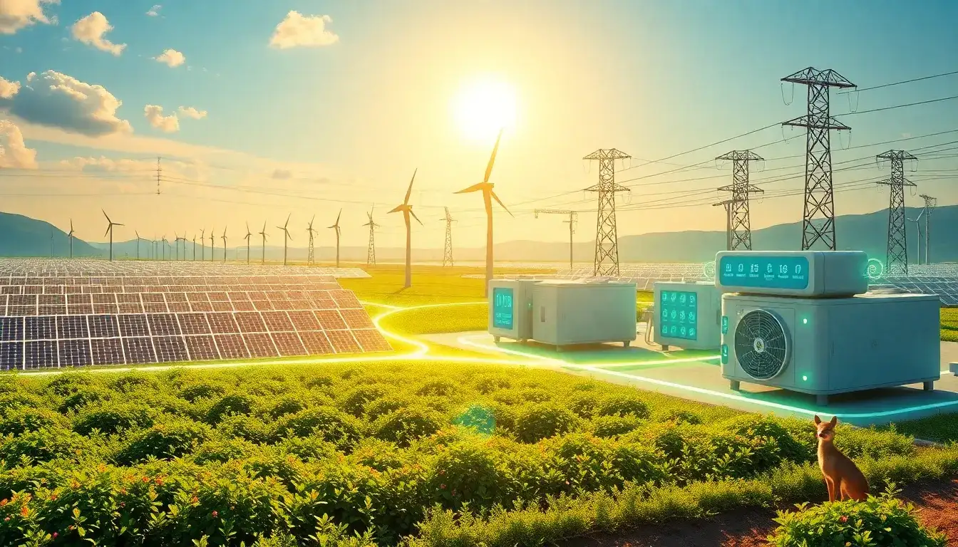 How does energy storage help stabilize the grid when solar power is intermittent