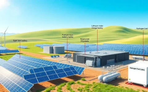What types of energy storage technologies are most commonly used with solar power systems