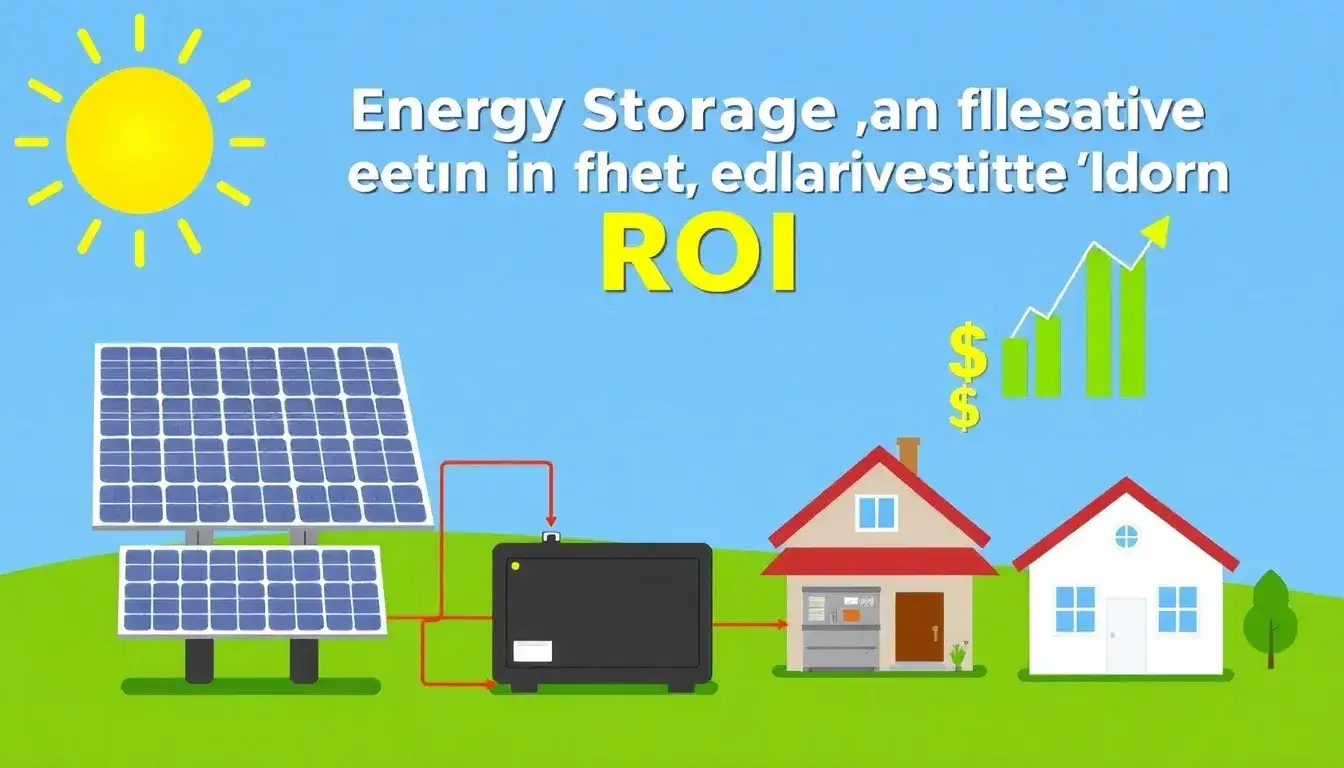 How does energy storage improve the return on investment (ROI) for solar power systems