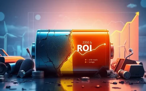 How does the degradation rate of batteries affect their long-term ROI