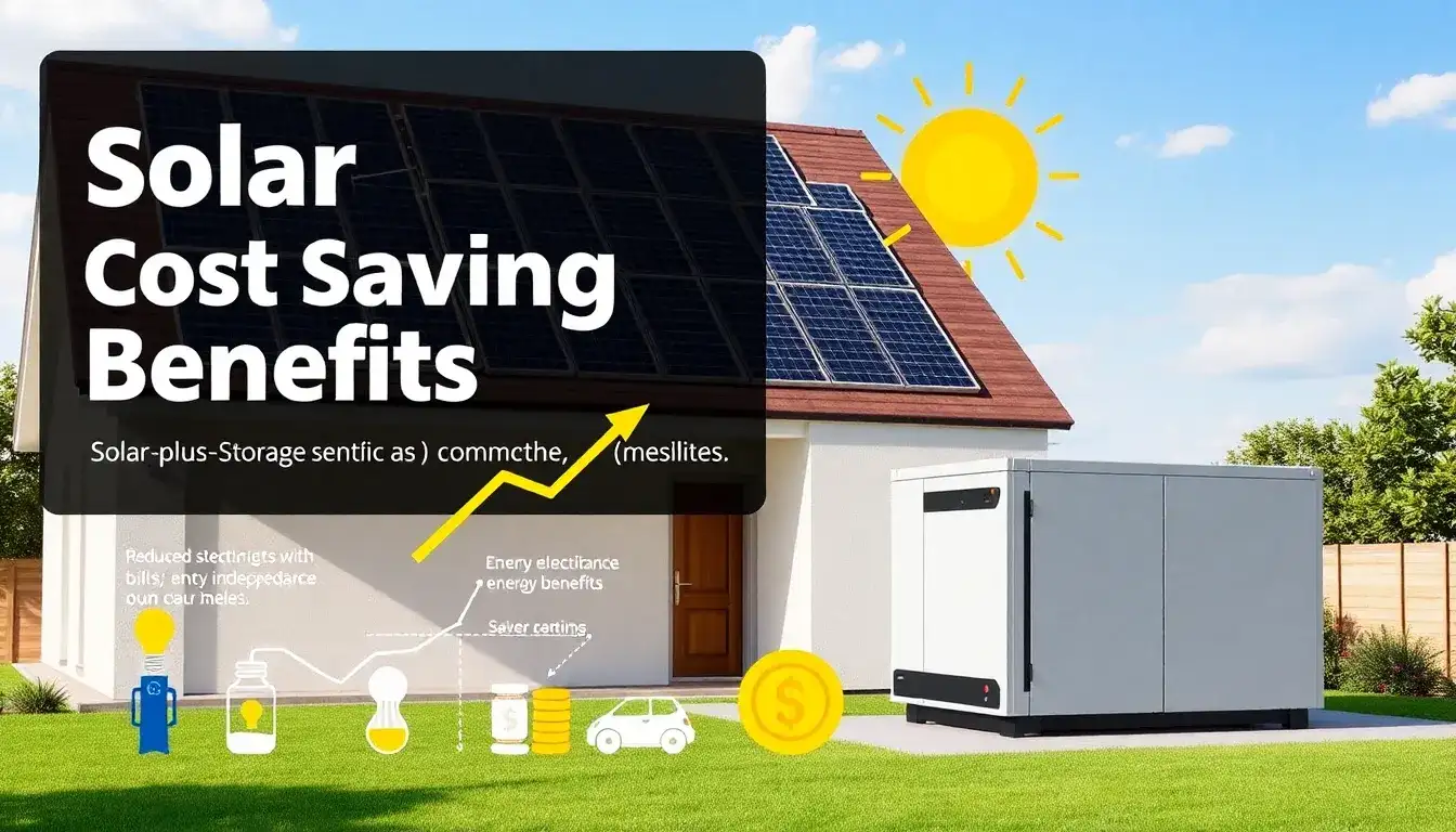 What are the main cost savings benefits of using solar-plus-storage systems