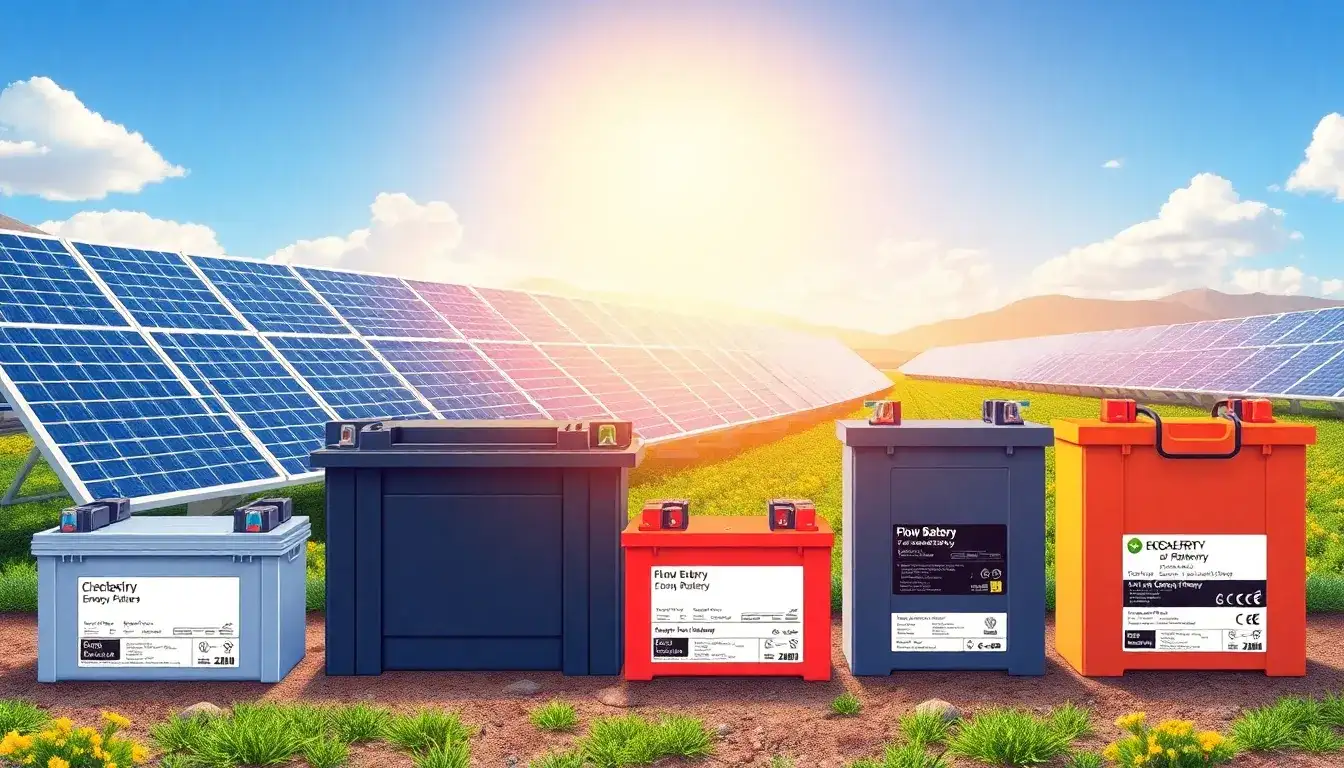What types of battery storage are most commonly used with solar systems