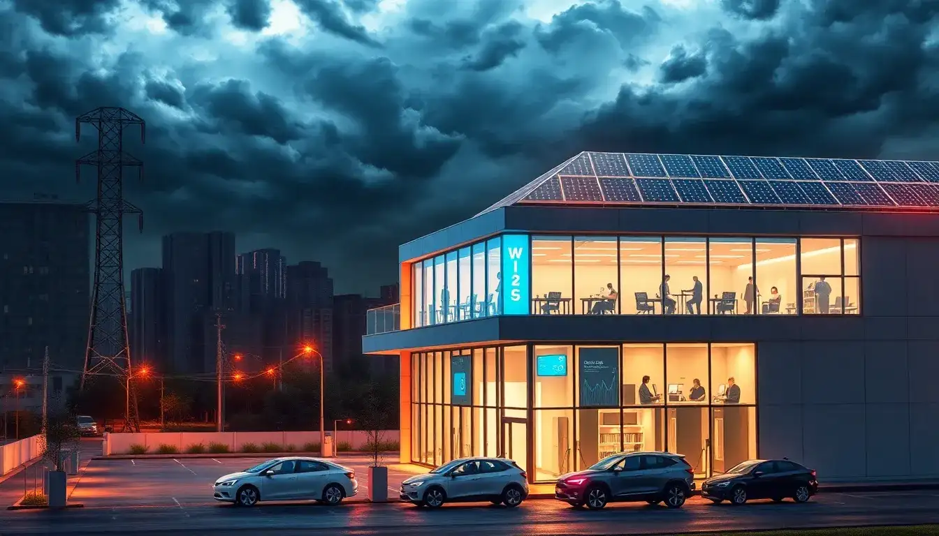 How does solar-plus-storage improve business continuity during power outages