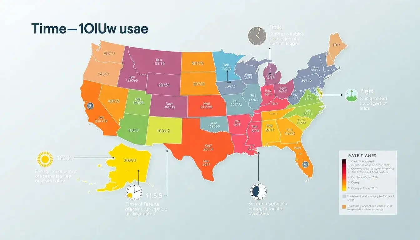 How do TOU rates vary by region