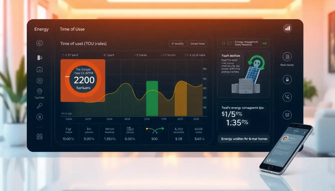 Are there any specific tools or software recommended for managing energy consumption with TOU rates