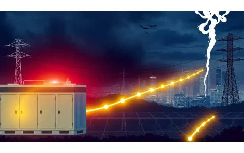 What role does energy storage play in voltage support during grid outages