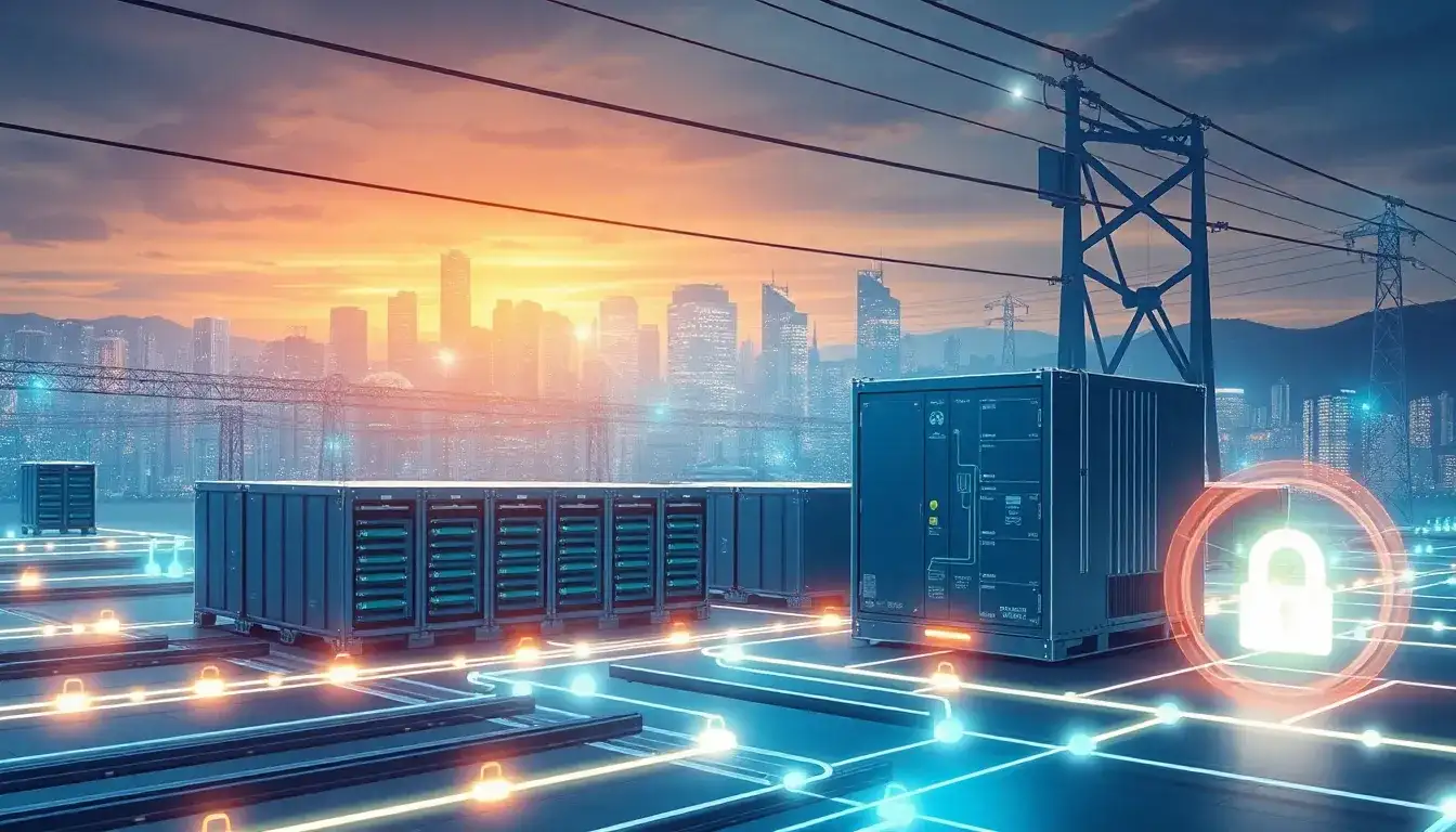 How does energy storage contribute to cybersecurity in the grid