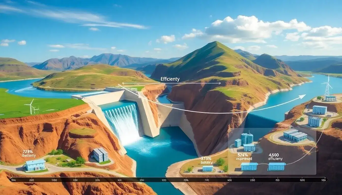 How does pumped hydro storage differ from other energy storage solutions in terms of efficiency and scalability