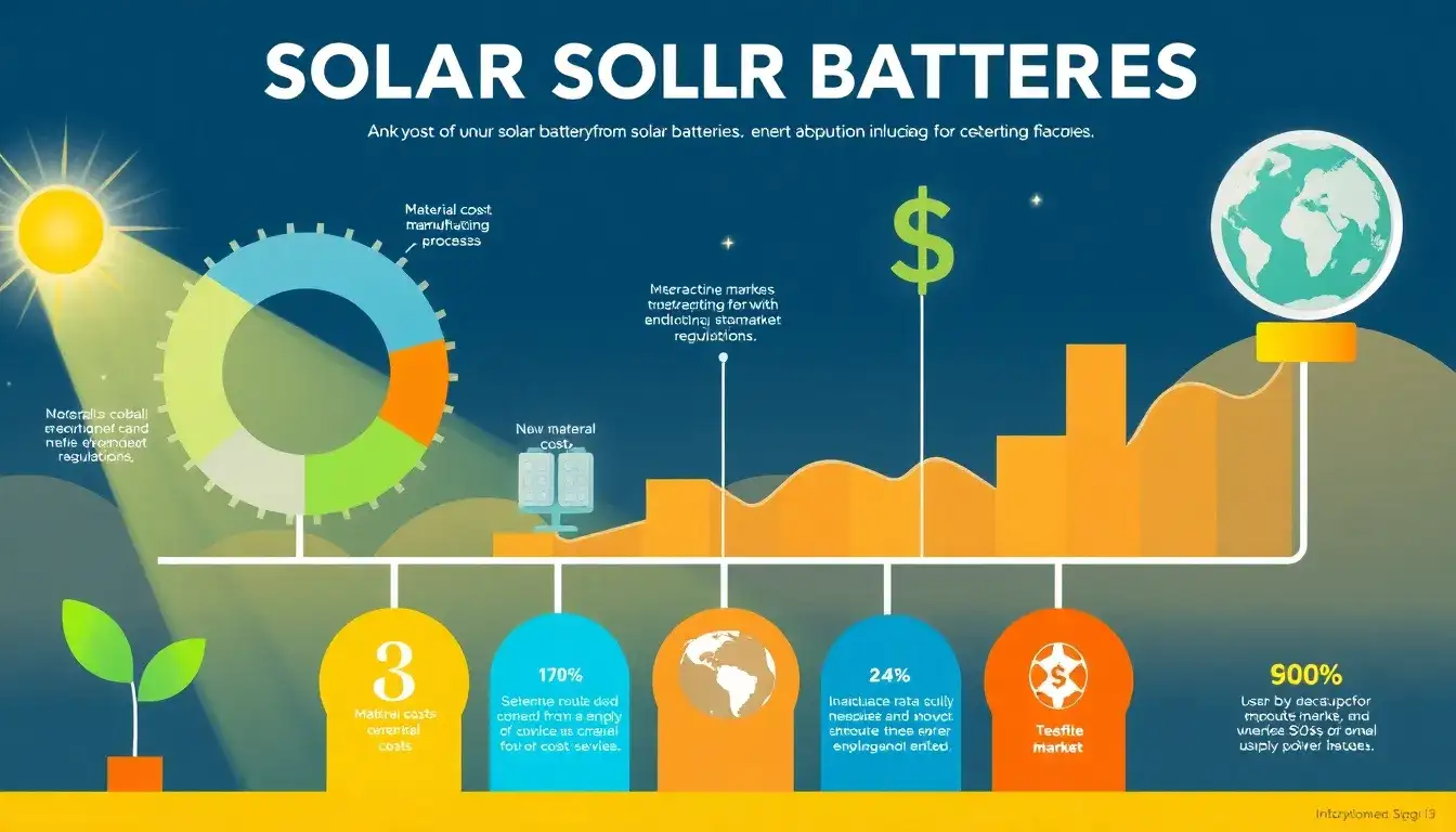What factors influence the cost of solar batteries the most