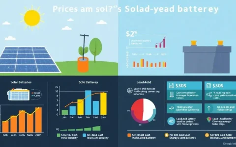 How do the costs of solar batteries compare to other energy storage options like lead-acid batteries