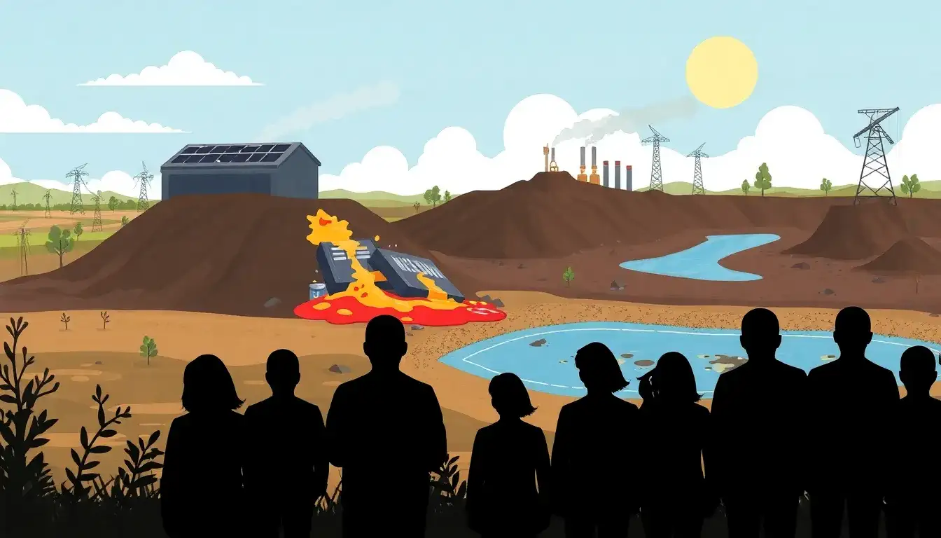 What are the potential health risks associated with the disposal of solar batteries