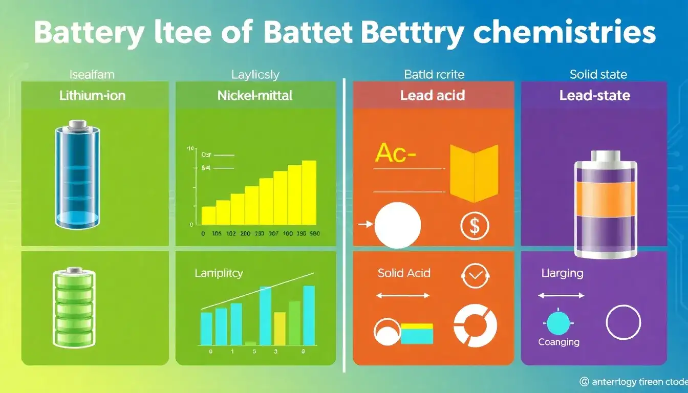 How do different battery chemistries compare in terms of longevity and efficiency