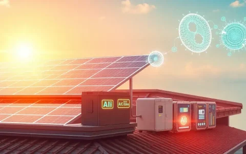 How does AI integration improve the efficiency of solar battery systems