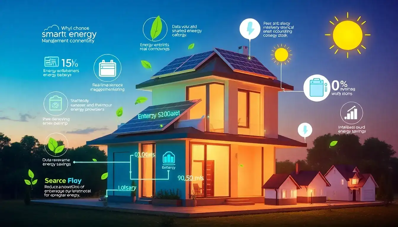 What are the benefits of smart energy management systems with solar batteries
