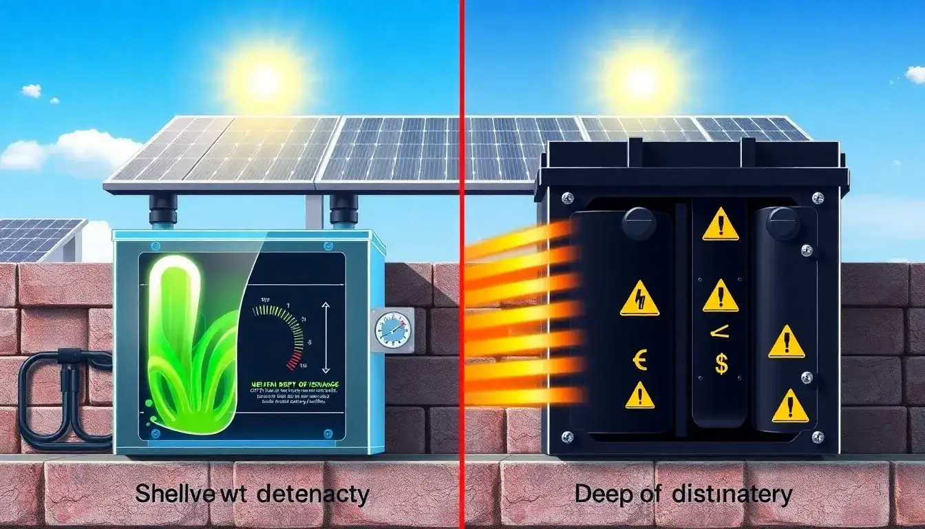 How does the depth of discharge affect the lifespan of solar batteries