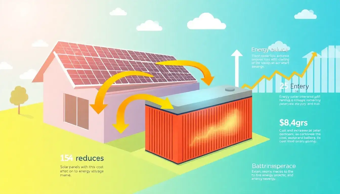How does energy storage affect the cost of solar power systems