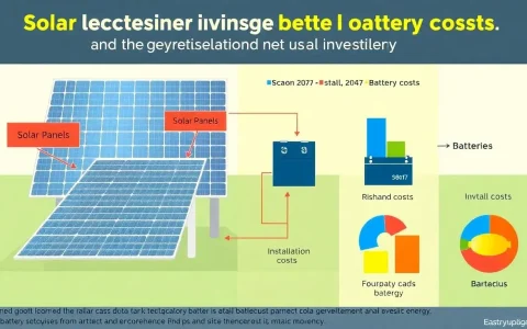 How do battery costs impact the overall cost of a solar system