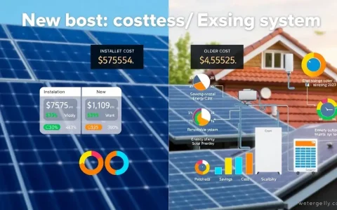 How does the cost of a solar battery installation compare between new and existing solar systems
