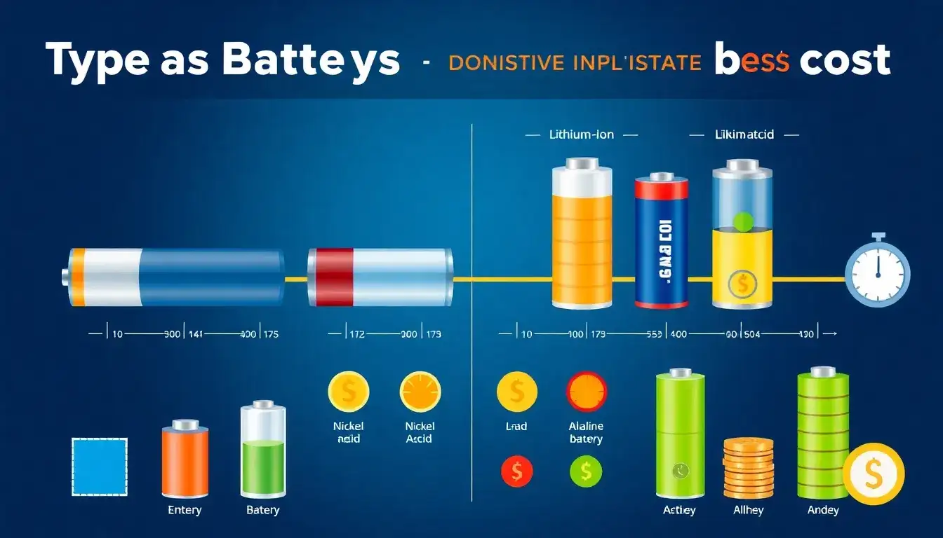 How does the lifespan of different battery types affect their overall cost