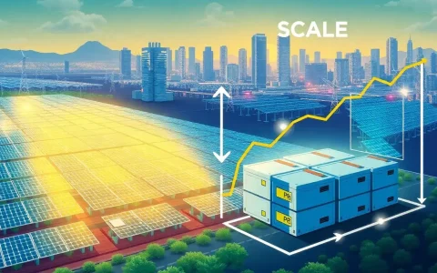 How do economies of scale affect the cost of solar and battery storage