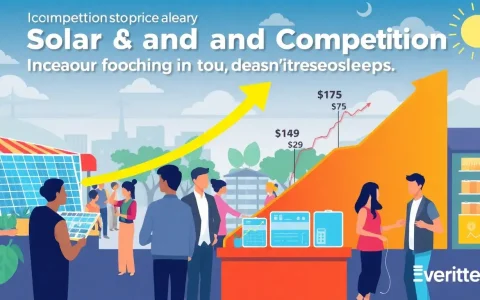 How does increased competition among vendors affect the pricing of solar and battery storage solutions