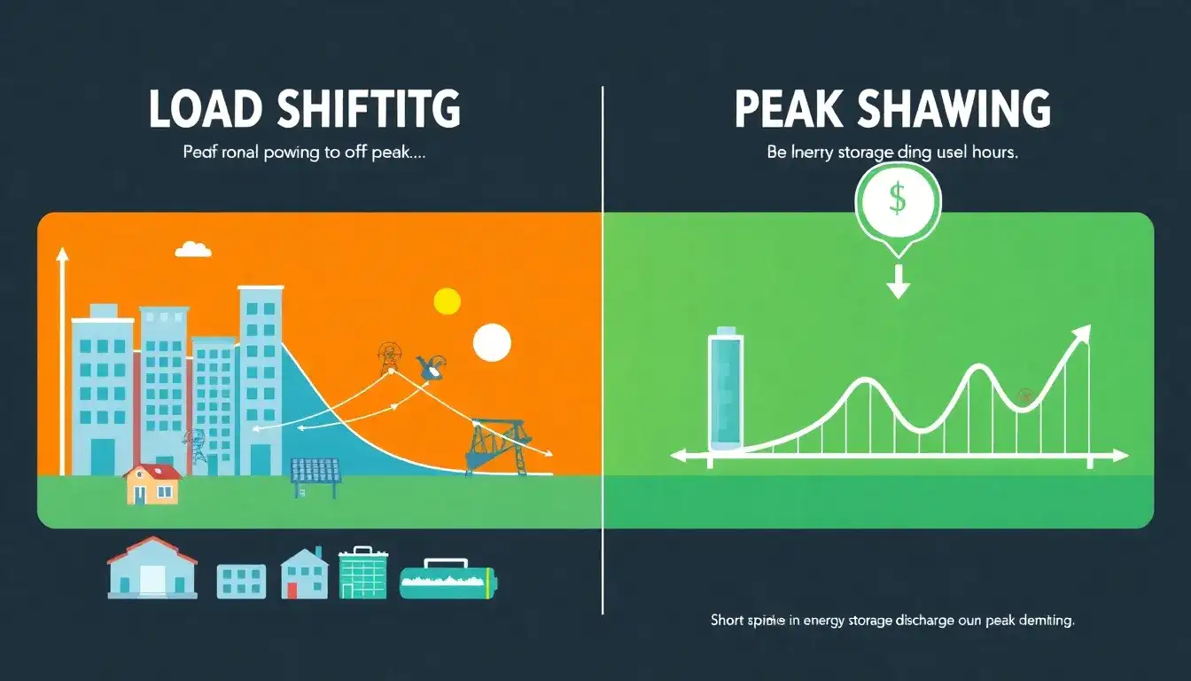 What are the differences between load shifting and peak shaving in energy storage